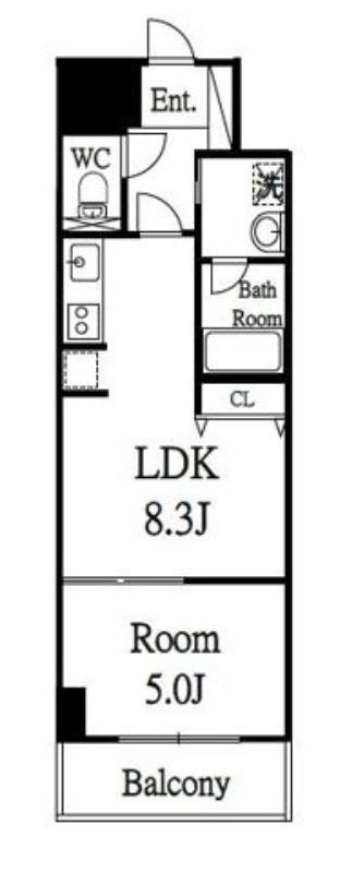 ブラービ南船場(1LDK/4階)の間取り写真