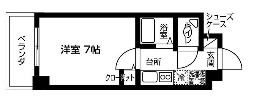 レジディア中野富士見台(1K/2階)の間取り写真