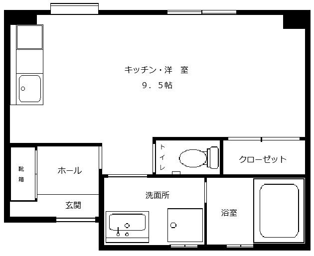 高橋マンション(ワンルーム/1階)の間取り写真