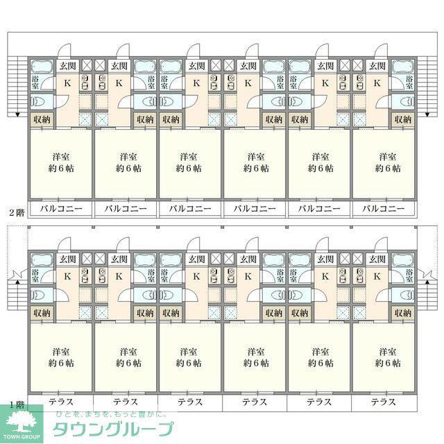 エーデルハイムI(1K/2階)の間取り写真
