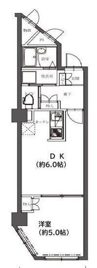 MAXIV日吉(1DK/1階)の間取り写真