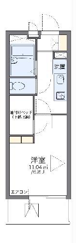 レオパレス城北(1K/4階)の間取り写真