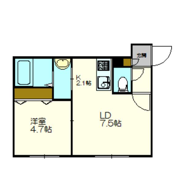 ルチアーノひばりが丘(1LDK/3階)の間取り写真
