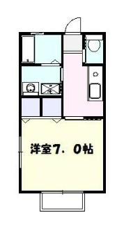 ハイム小林A(1K/1階)の間取り写真