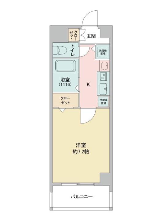ベレーサ金山(1K/4階)の間取り写真