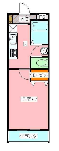 レキシントン(1K/3階)の間取り写真