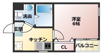MEETS大宮(1K/3階)の間取り写真