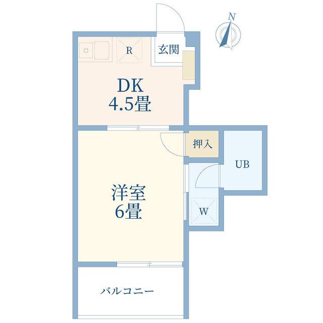 レジデンス・ノア(1DK/2階)の間取り写真