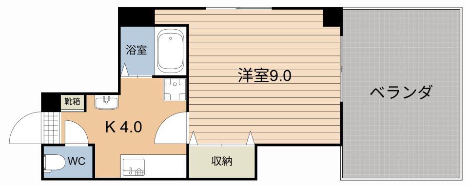 サンクトレゾール(1K/3階)の間取り写真