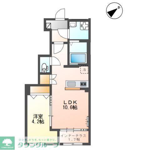 ISOLA(1LDK/1階)の間取り写真