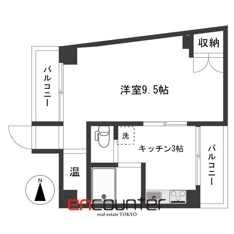 第2エントピアコート(1K/4階)の間取り写真