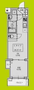 AXIA M CITY大阪瑞光(1DK/5階)の間取り写真