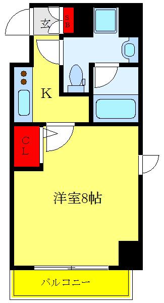 プレール・ドゥーク板橋II(1K/9階)の間取り写真