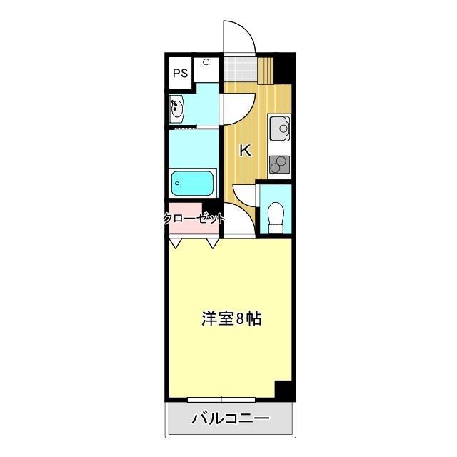 ヴィガラスT(1K/3階)の間取り写真