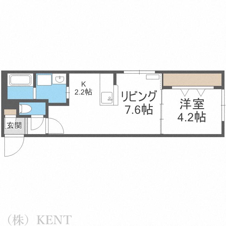 GROVE E MARUYAMA(1LDK/3階)の間取り写真