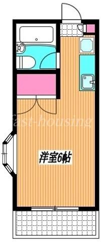 グリーンハイム(ワンルーム/1階)の間取り写真