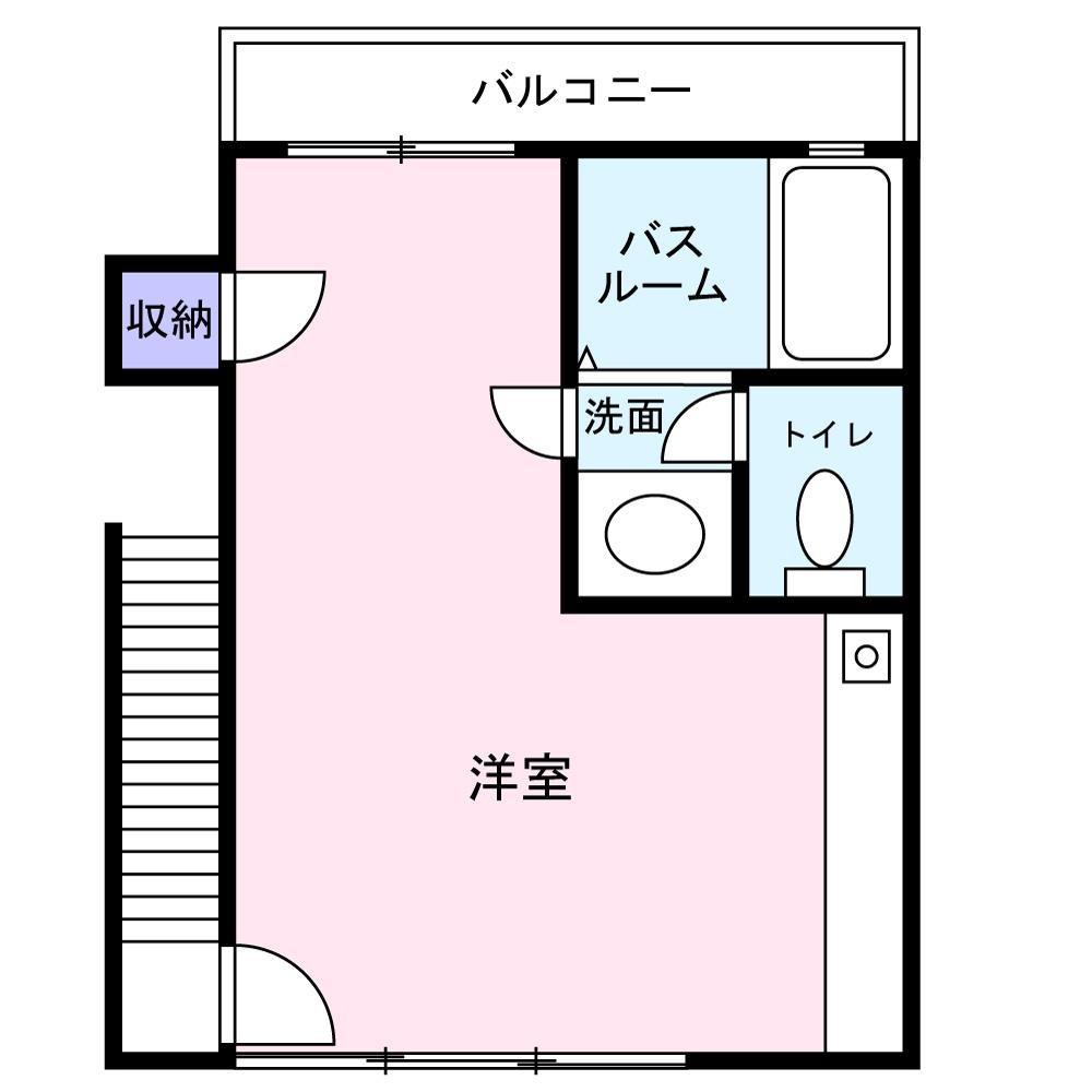 佐藤ビル(ワンルーム/3階)の間取り写真