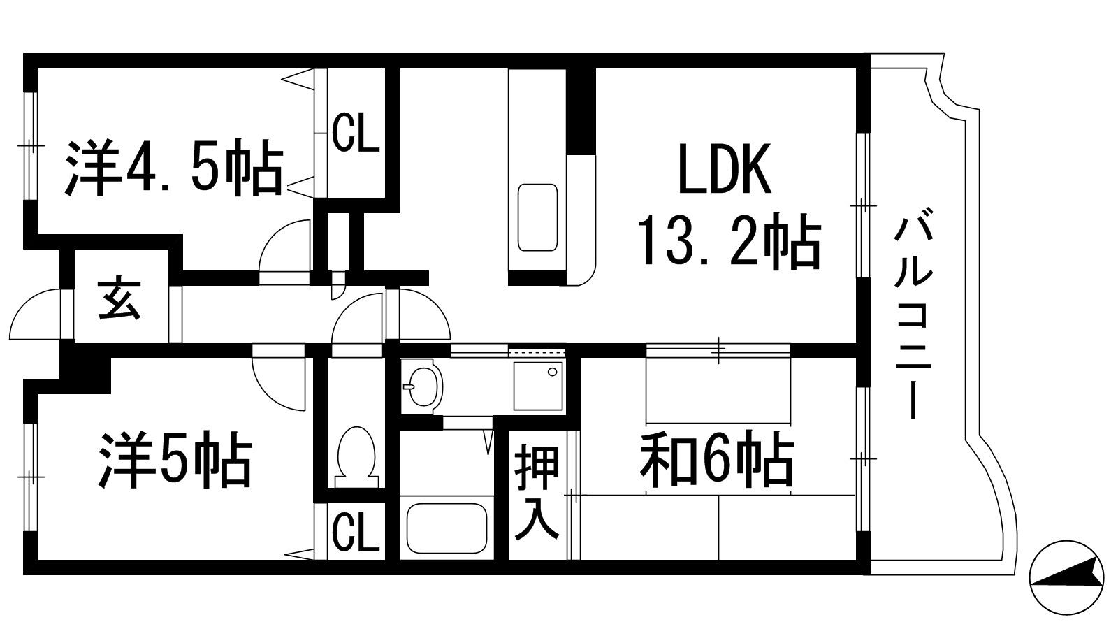 ラ・ステラ(3LDK/1階)の間取り写真