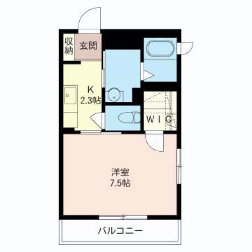 ルミネンス(1K/1階)の間取り写真