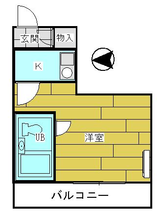 リブポート宇都宮(1K/8階)の間取り写真