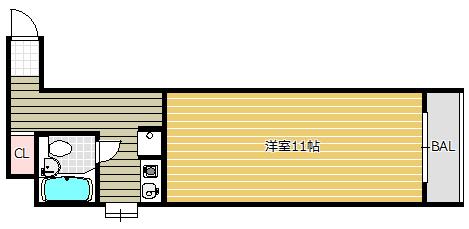 ダイヤパレス堀江公園(1K/2階)の間取り写真