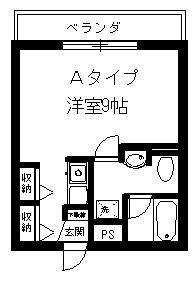 オリエンタルマンション(ワンルーム/2階)の間取り写真