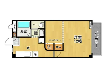 太郎殿ヴィレッジB棟(1K/1階)の間取り写真