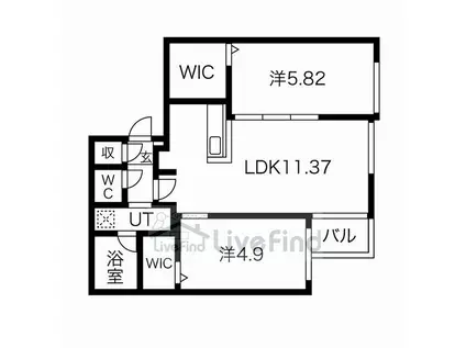 ラ・シュエット SUMIKAWA(2LDK/3階)の間取り写真