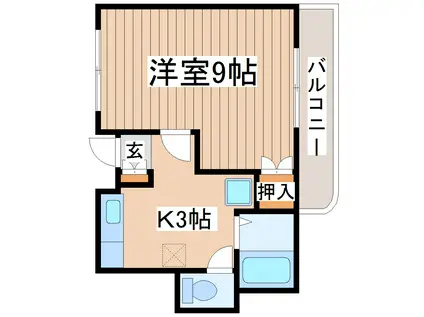 メゾン香澄(1K/2階)の間取り写真