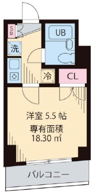 ベイステートYASUMA(1K/7階)の間取り写真