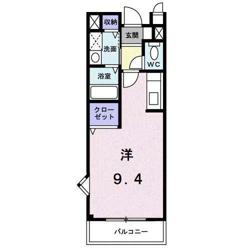 サニーサイド3883C(ワンルーム/1階)の間取り写真