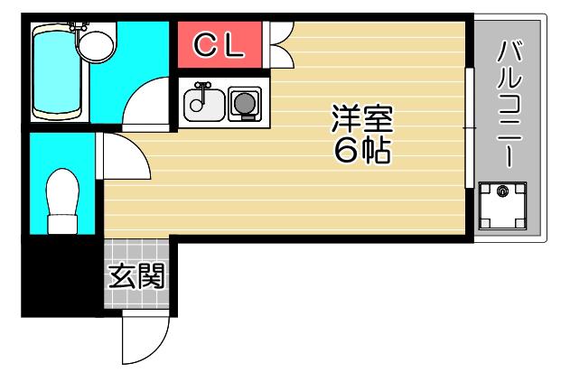 アーバニティタウン(ワンルーム/4階)の間取り写真