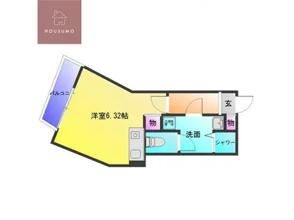 アムールみのり(ワンルーム/4階)の間取り写真