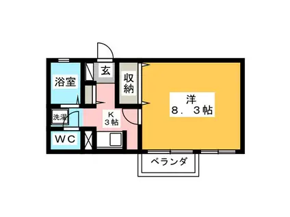 リトルFX(1K/1階)の間取り写真