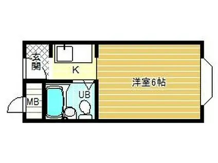 スタビラ(1K/3階)の間取り写真
