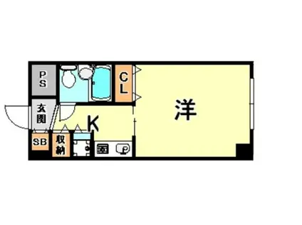 ロマネスク六甲第II(ワンルーム/1階)の間取り写真