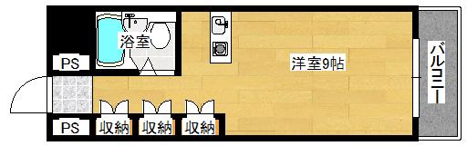 プラスパー東雲(ワンルーム/4階)の間取り写真