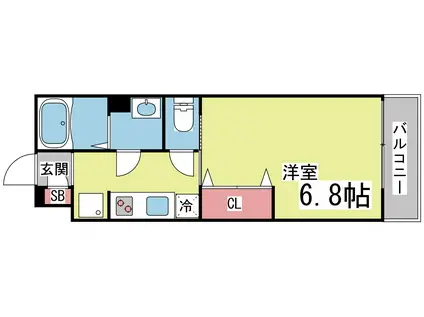 BLUE SKY MAYA 3(1K/2階)の間取り写真