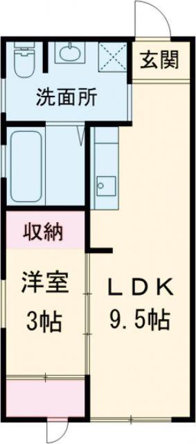 KOYA 430(1LDK/1階)の間取り写真