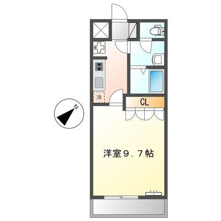 アーバンコーポラス土山(1K/2階)の間取り写真