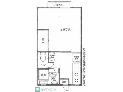 メゾン中村(1K/2階)の間取り写真