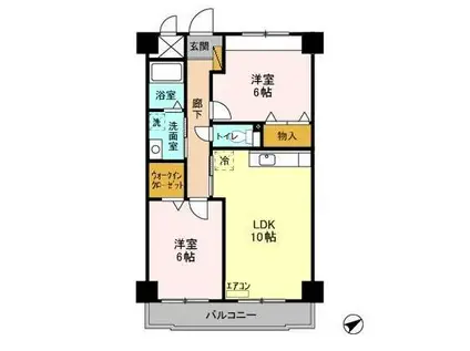 NTマンション(2LDK/3階)の間取り写真