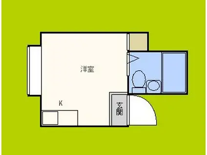 ラパンジール本田II(ワンルーム/4階)の間取り写真