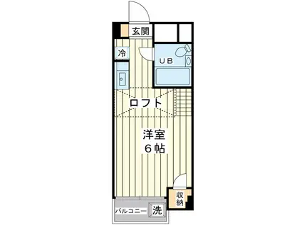カーサ香取(ワンルーム/3階)の間取り写真