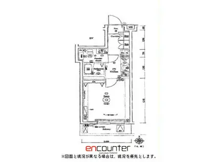 メイクスデザイン武蔵関イースト(1K/4階)の間取り写真
