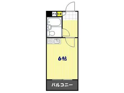スカイコート西川口第4(ワンルーム/3階)の間取り写真