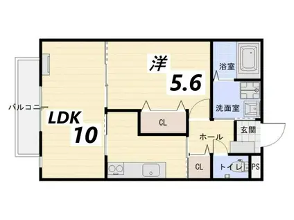 シエナフローラI番館(1LDK/1階)の間取り写真