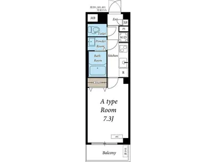 リブリ・マランド千葉中央(1K/3階)の間取り写真