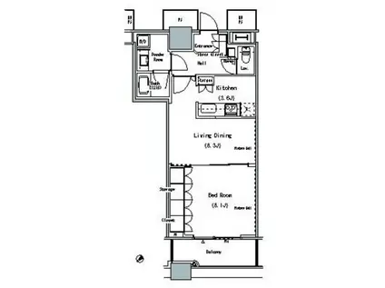 THE TOKYO TOWERS MID TOWER ザ・東京タワーズ(1LDK/17階)の間取り写真