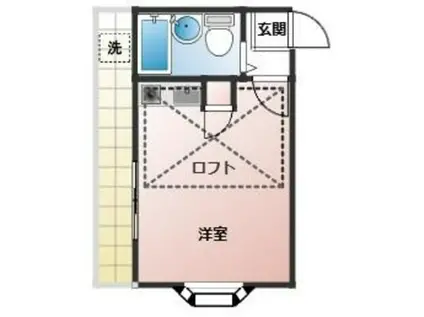 ライフピア・シモン(ワンルーム/1階)の間取り写真